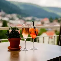 Terrasse Restaurant Sommerbergblick des Wellnesshotel Rothfuss Bad Wildbad
