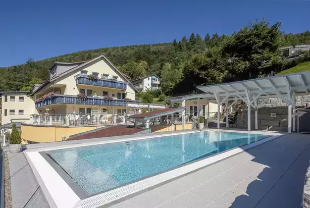 Infinity Pool im Wellnesshotel Rothfuss