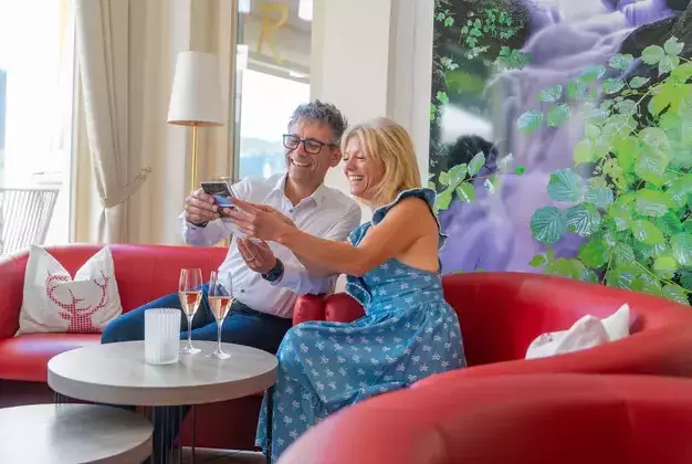 Eingangsbereich im Wellnesshotel Rothfuss in Bad Wildbad im Schwarzwald