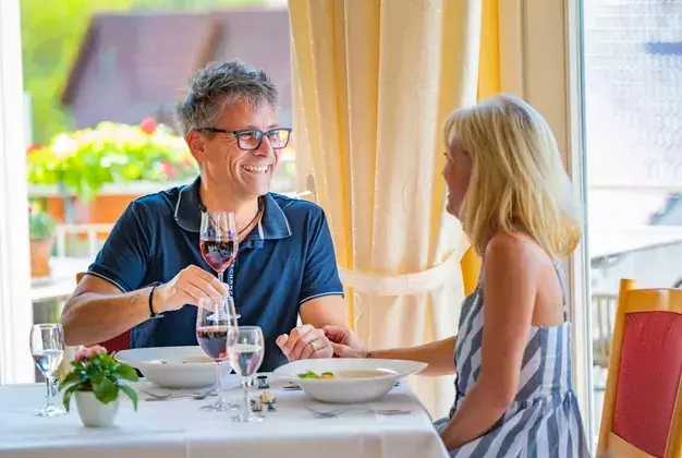Abendessen im Restaurant Sommerbergblick des Wellnesshotel Rothfuss in Bad Wildbad